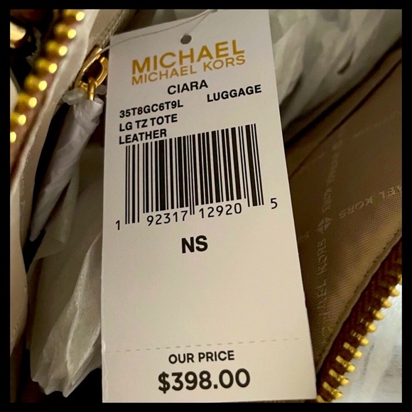 NWT Michael Kors Ciara Large Top Zip Tote Bag - Picture 10 of 12